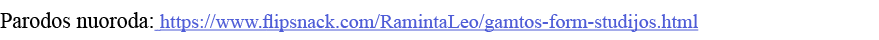 Parodos nuoroda: https:  www flipsnack com RamintaLeo gamtos-form-studijos html
