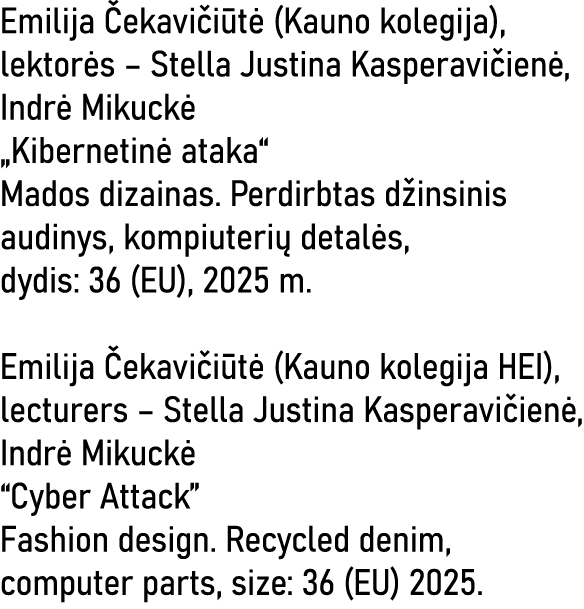 Emilija Čekavičiūtė (Kauno kolegija), lektorės   Stella Justina Kasperavičienė, Indrė Mikuckė  Kibernetinė ataka  Mad   