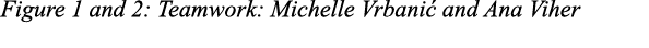 Figure 1 and 2: Teamwork: Michelle Vrbanić and Ana Viher 