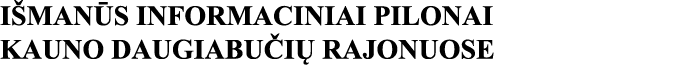 IŠMANŪS INFORMACINIAI PILONAI KAUNO DAUGIABUČIŲ RAJONUOSE 