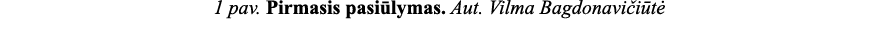 1 pav  Pirmasis pasiūlymas  Aut  Vilma Bagdonavičiūtė 